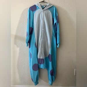 Adult blue cow onesie